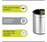 Poubelle tri sélectif Open Top ronde 2 x 5 L