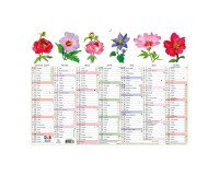 Calendrier Chemin des Marettes avec illustrations 29,5 x 22 cm Semestriel 2027 Fleurs - Visuel