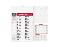Calendario da muro trimestrale olandese bicolore A3 30x47 cm