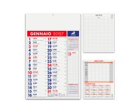 Calendario da muro trimestrale olandese bicolore A3 30x47 cm