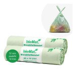 Sac poubelle pour déchets compostables avec poignée "Biomat", vert - Lot de 26