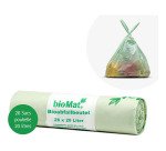 Sac poubelle pour déchets compostables avec poignée "Biomat", vert - Lot de 26