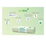Sac poubelle pour déchets compostables avec poignée "Biomat", vert - Lot de 26