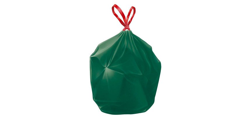 Sac poubelle écologique à liens coulissants Swirl, vert