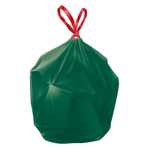 Sac poubelle écologique à liens coulissants Swirl, vert