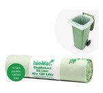 Sac poubelle pour déchets compostables "Biomat", vert - Lot de 10