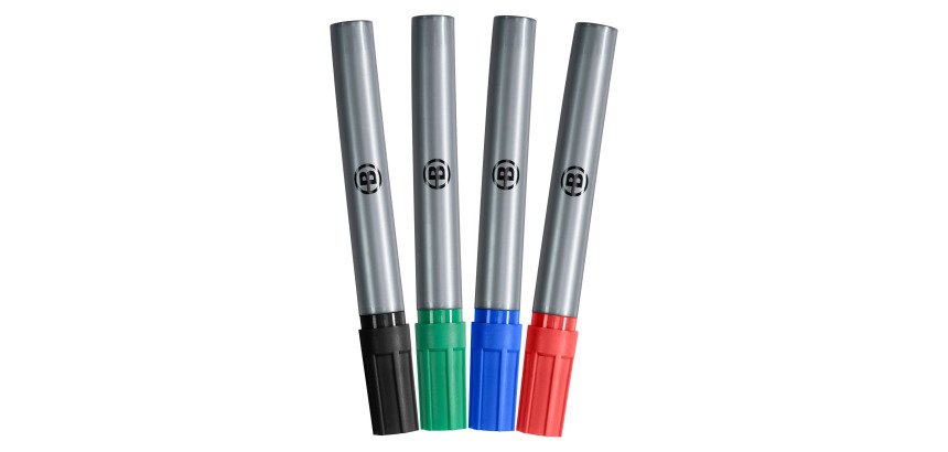 JMB, set of 4 permanent markers, metal