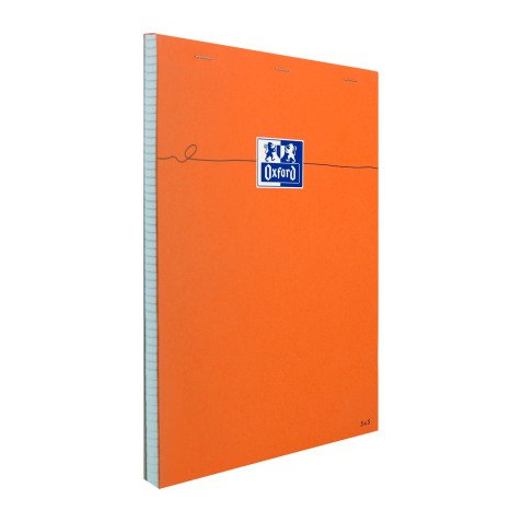 Paper block Oxford A4 stapled orange 5 x 5 80 sheets