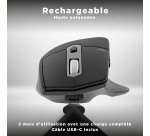 Souris sans fil semi ergonomique ICLICK TNB noire