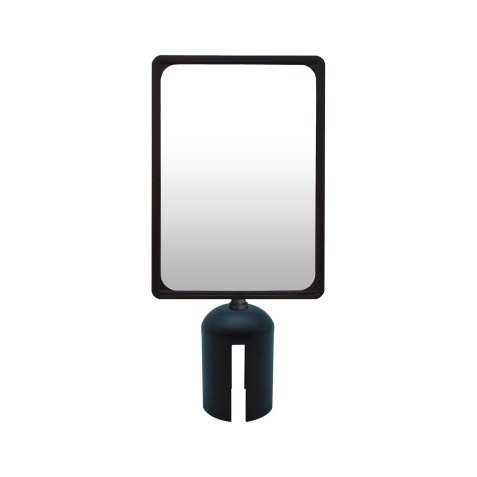 Panneau d'information A4 rotatif avec adaptateur noir pour poteau de guidage RECO