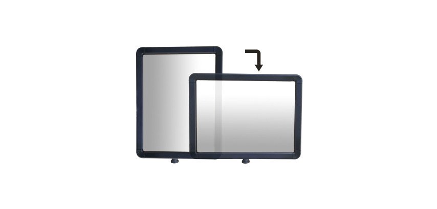 Drehbare A4-Infotafel, schwarz