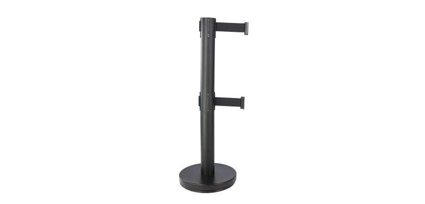Poteau à sangle noir double sangle 4 m, noire