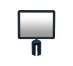 Panneau d'information A4 rotatif avec adaptateur noir pour poteau de guidage RECO