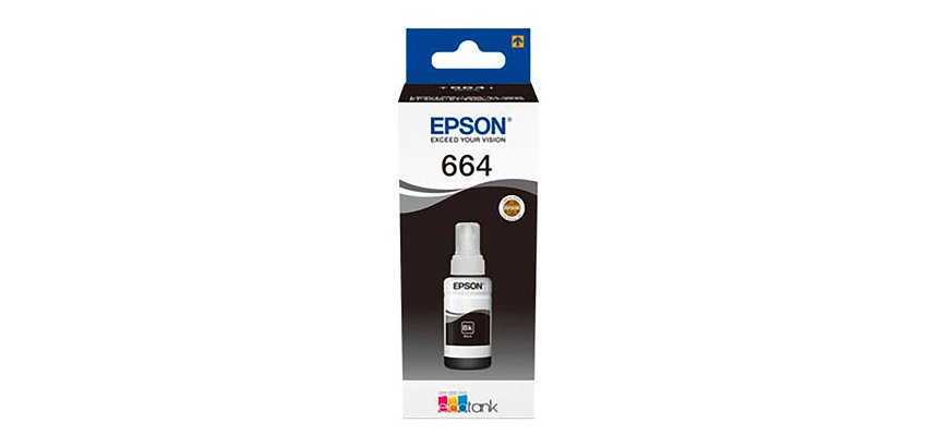Botella Epson Ecotank 664 C13T664140 negro 70 ml (4500 páginas)