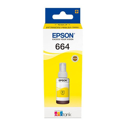 Botella Epson Ecotank 664 amarillo 70 ml C13T664440
