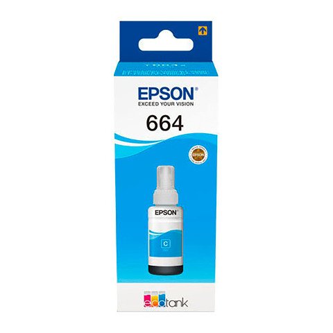 Botella Epson Ecotank 664 cian 70 ml C13T664240