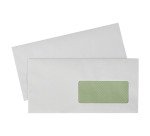 Enveloppe 110 x 220 mm recyclée budget 80 g fenêtre 45 x 100 mm - Boîte de 500