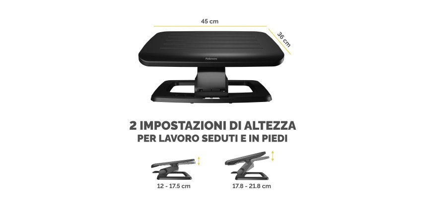 Hana™  Poggiapiedi - Nero - Fellowes