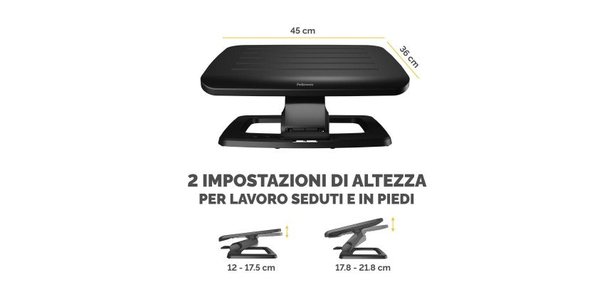 Hana™  Poggiapiedi - Nero - Fellowes