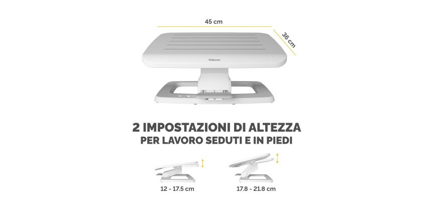 Hana™  Poggiapiedi - Bianco - Fellowes