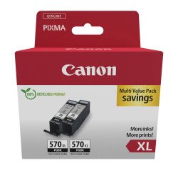 Canon PGI-570PGBK XL Pack 2 cartuchos originales negros alta capacidad