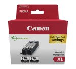 CANON Pack de 2 cartouches noires Haute Capacité PGI-570PGBK XL