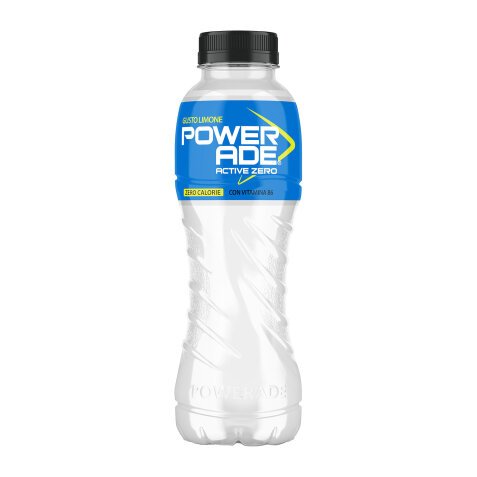 Powerade - in bottiglia - 500 ml - gusto active zero lemon - confezone da 12 pz