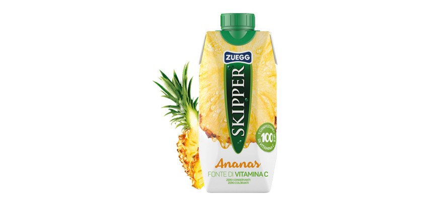 Succo Skipper - gusto ANANAS - Zuegg - brick 330 ml - confezione 18 pz