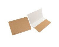 Subcarpetas canguro de cartulina 240 g Folio Kraft/blanco
