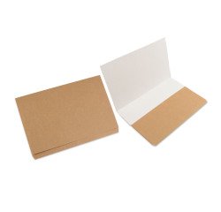 Subcarpetas canguro de cartulina 240 g Folio Kraft/blanco