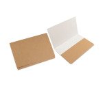 Subcarpetas canguro de cartulina 240 g Folio Kraft/blanco