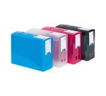 Caja de archivo de plástico Viquel lomo 12 cm colores traslúcidos surtidos