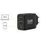 Chargeur adaptateur secteur GaN 65W USB-C & USB-A PORT + câble de 2 m inclus
