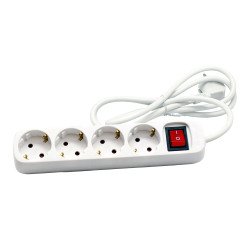 Regleta con interruptor 4 tomas Cegasa 1,4m
