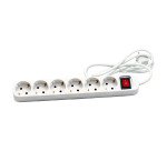 Regleta con interruptor 6 tomas Cegasa 1,4m