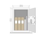 Coffre-fort haute sécurité Yale 49 litres serrure électronique