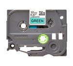 Ruban laminé Brother 12 mm TZE 731 encre noire sur fond vert