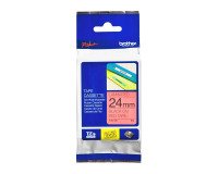 Cinta laminada negro sobre rojo TZE 451 de 24 mm de Brother