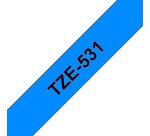 Ruban laminé Brother 12 mm TZE 531 bleu écriture noire