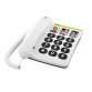 Doro téléphone filaire PhoneEasy 331 ph Blanc