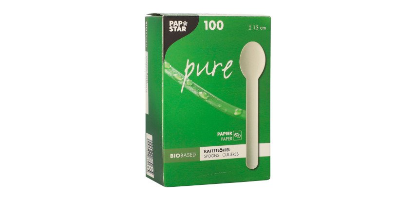 Löffel aus Papier L 130 mm - Packung mit 100 Stück