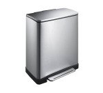Poubelle à pédale tri sélectif E-Cube 28 + 18L