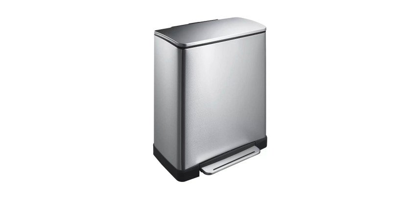 Poubelle à pédale tri sélectif E-Cube 28 + 18L