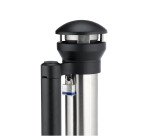 Cendrier sur base Infinity, rond, argent / noir