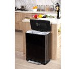 Afvalbak met pedaal voor gescheiden afvalinzameling E-Cube 28 + 18L