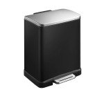 Poubelle à pédale tri sélectif E-Cube 10 + 9L