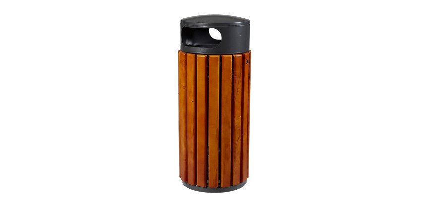 Korb Zeno 60 Liter Rossignol, rund, für den Außenbereich, aus Holz