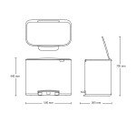 Poubelle à pédale BO 3x11L