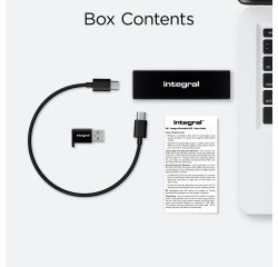 Disco duro SSD externo Integral SlimXpress de 1 TB en color negro