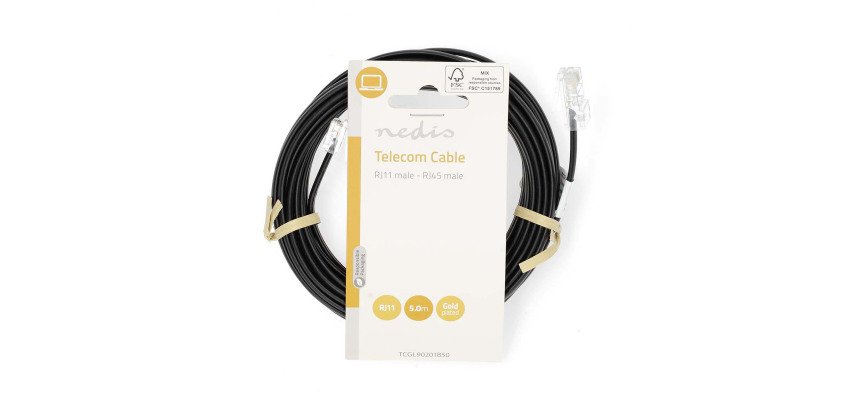 Nedis Cable RJ11 to RJ45 5m black